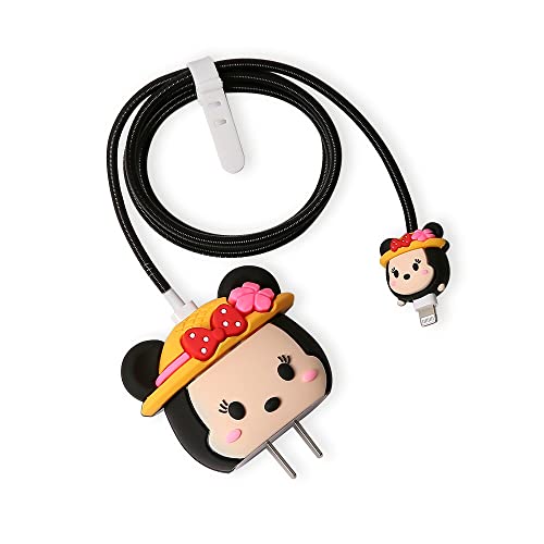 3D Cute Cartoon Series Fast Charger Protector For iPhone 18W 20W iPhone 14 13 12 11 Pro Max Fast Charging Cable charger Head Protective Cover Cable Accessory Data Cable protective Sleeve, No.01(4in1)