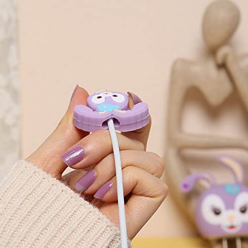 3D Cute Cartoon Series Fast Charger Protector For iPhone 18W 20W iPhone 14 13 12 11 Pro Max Fast Charging Cable charger Head Protective Cover Cable Accessory Data Cable protective Sleeve, No.01(4in1)