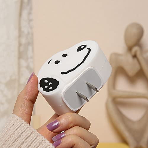 3D Cute Cartoon Series Fast Charger Protector For iPhone 18W 20W iPhone 14 13 12 11 Pro Max Fast Charging Cable charger Head Protective Cover Cable Accessory Data Cable protective Sleeve, No.01(4in1)