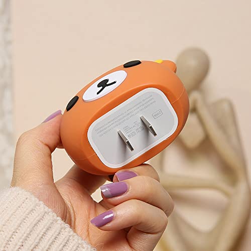 3D Cute Cartoon Series Fast Charger Protector For iPhone 18W 20W iPhone 14 13 12 11 Pro Max Fast Charging Cable charger Head Protective Cover Cable Accessory Data Cable protective Sleeve, No.01(4in1)