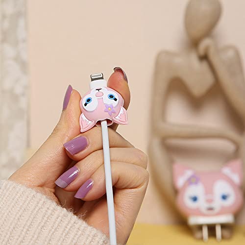 3D Cute Cartoon Series Fast Charger Protector For iPhone 18W 20W iPhone 14 13 12 11 Pro Max Fast Charging Cable charger Head Protective Cover Cable Accessory Data Cable protective Sleeve, No.01(4in1)