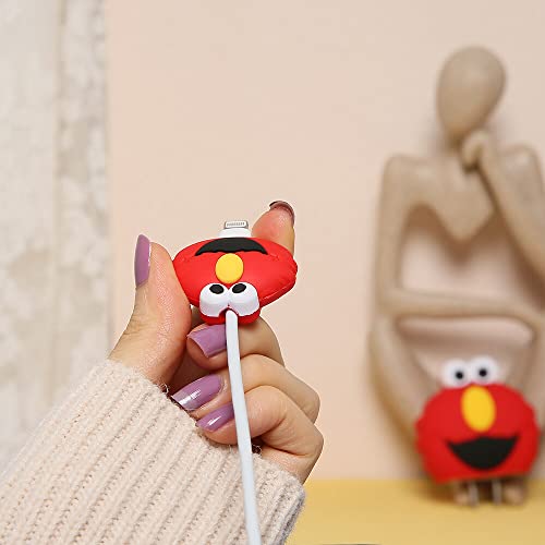 3D Cute Cartoon Series Fast Charger Protector For iPhone 18W 20W iPhone 14 13 12 11 Pro Max Fast Charging Cable charger Head Protective Cover Cable Accessory Data Cable protective Sleeve, No.01(4in1)