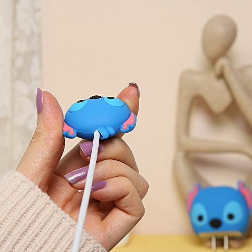 3D Cute Cartoon Series Fast Charger Protector For iPhone 18W 20W iPhone 14 13 12 11 Pro Max Fast Charging Cable charger Head Protective Cover Cable Accessory Data Cable protective Sleeve, No.01(4in1)