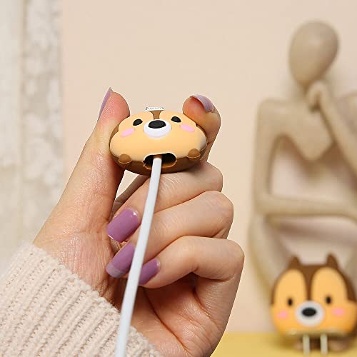 3D Cute Cartoon Series Fast Charger Protector For iPhone 18W 20W iPhone 14 13 12 11 Pro Max Fast Charging Cable charger Head Protective Cover Cable Accessory Data Cable protective Sleeve, No.01(4in1)