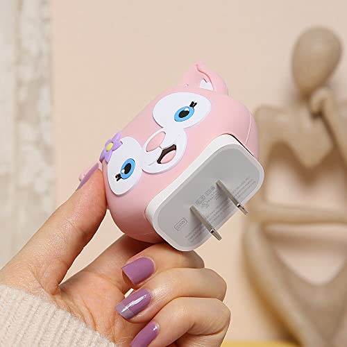 3D Cute Cartoon Series Fast Charger Protector For iPhone 18W 20W iPhone 14 13 12 11 Pro Max Fast Charging Cable charger Head Protective Cover Cable Accessory Data Cable protective Sleeve, No.01(4in1)