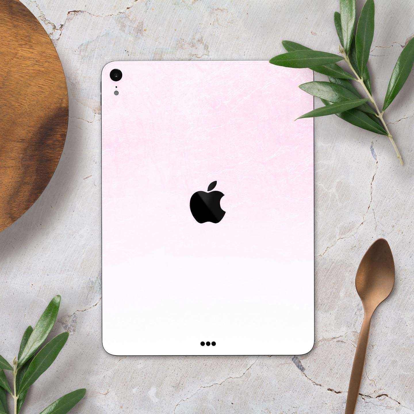 Hot Pink Fade to White  - Full Body Skin Decal for the Apple iPad Pro