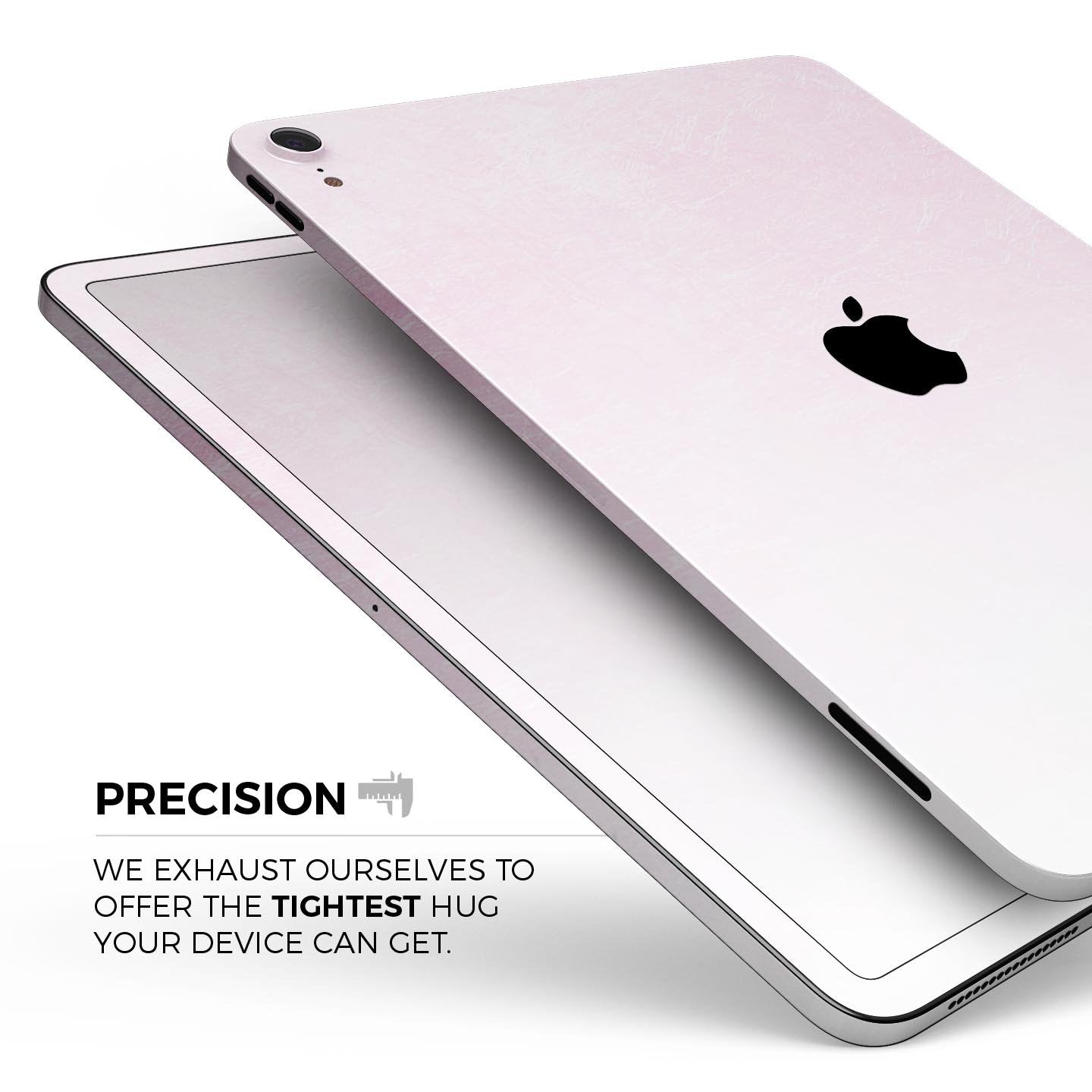 Hot Pink Fade to White  - Full Body Skin Decal for the Apple iPad Pro