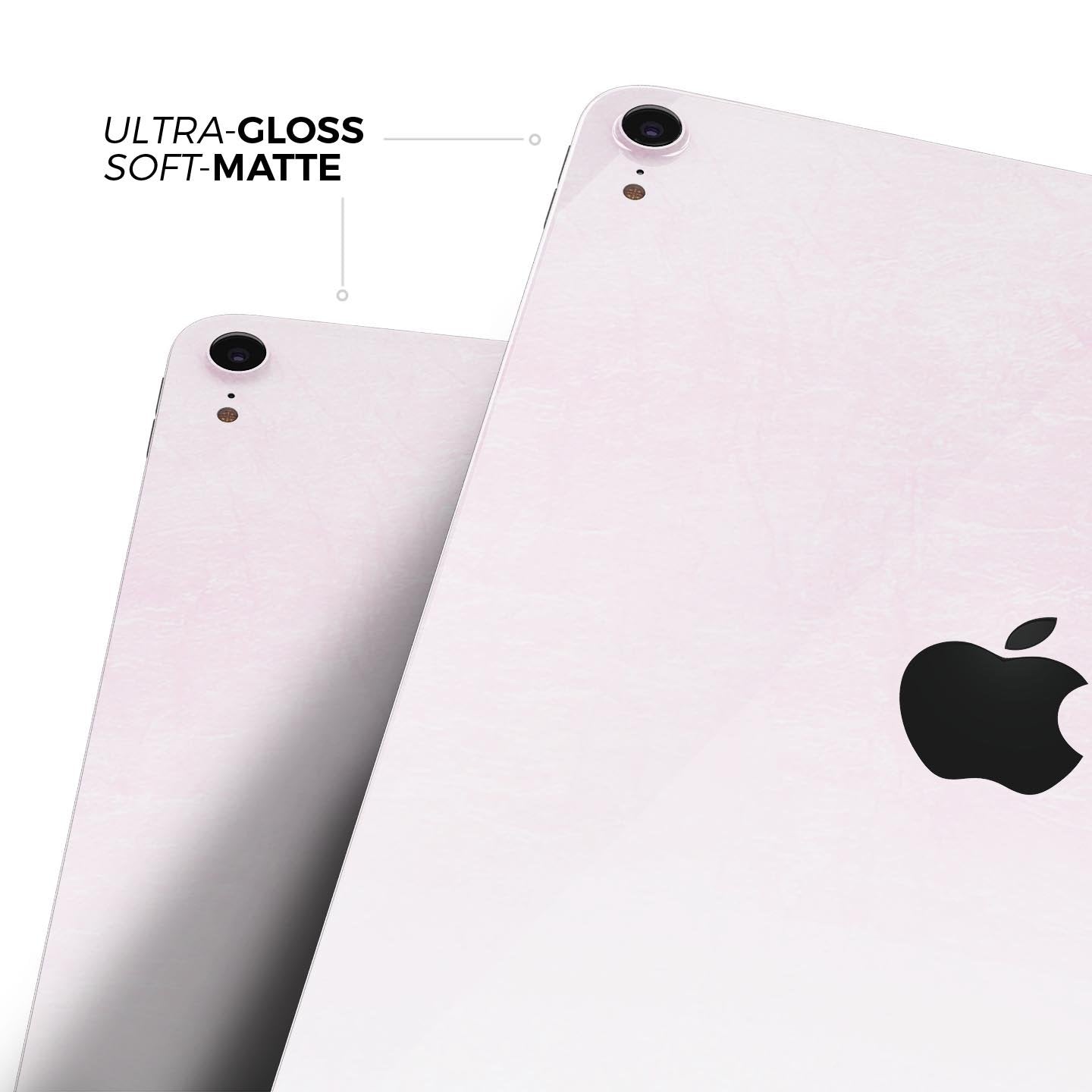 Hot Pink Fade to White  - Full Body Skin Decal for the Apple iPad Pro