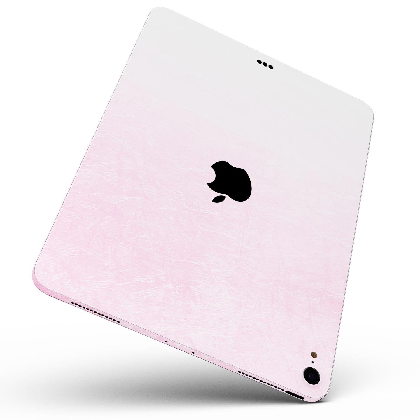 Hot Pink Fade to White  - Full Body Skin Decal for the Apple iPad Pro