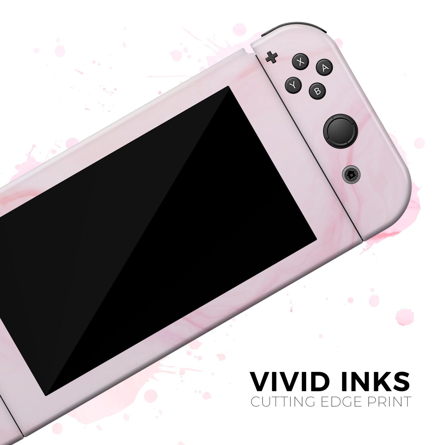 Marble Surface V1 Pink - Full Body Skin Decal Wrap Kit for Nintendo