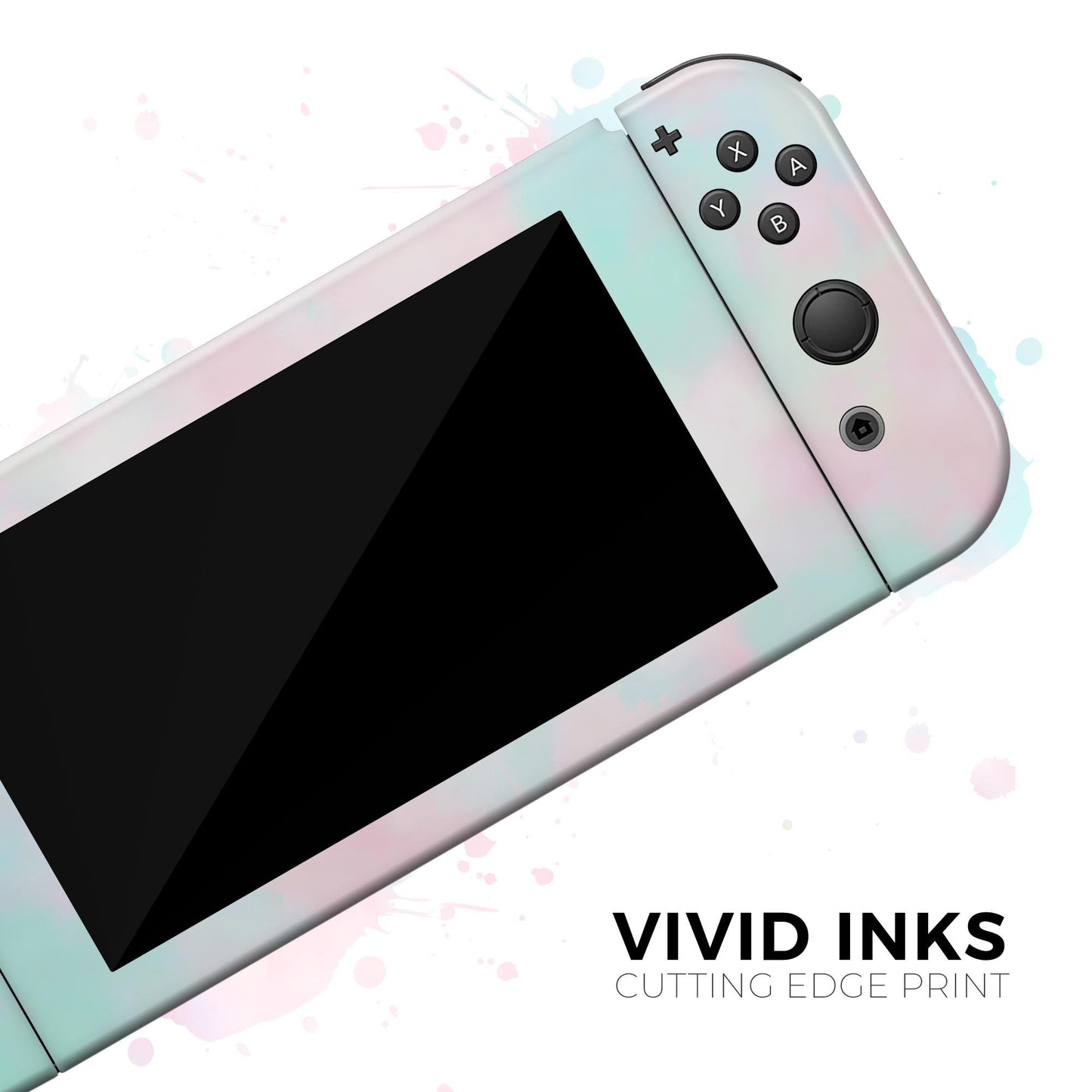 Pretty Pastel Clouds V7 - Full Body Skin Decal Wrap Kit for Nintendo