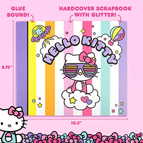 Hello Kitty All-in-One DIY , Design Your Own Scrapbook with Over 250 Essentials, Great Hello Kitty Toys for Weekend Activity, Photo & Keepsake Album for Kids Ages 5, 6, 7, 8, 9, Small, Multicolor