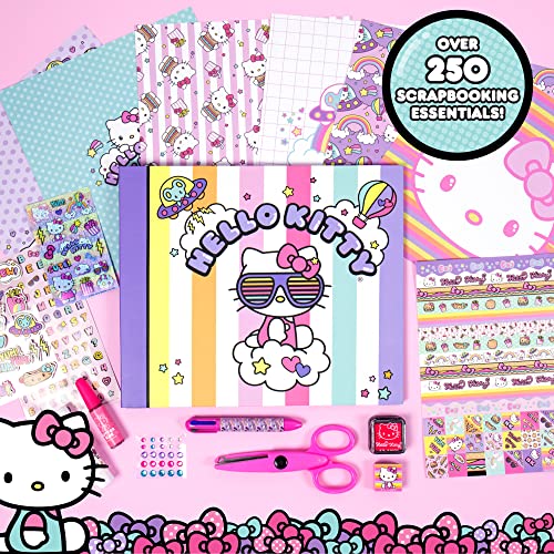 Hello Kitty All-in-One DIY , Design Your Own Scrapbook with Over 250 Essentials, Great Hello Kitty Toys for Weekend Activity, Photo & Keepsake Album for Kids Ages 5, 6, 7, 8, 9, Small, Multicolor